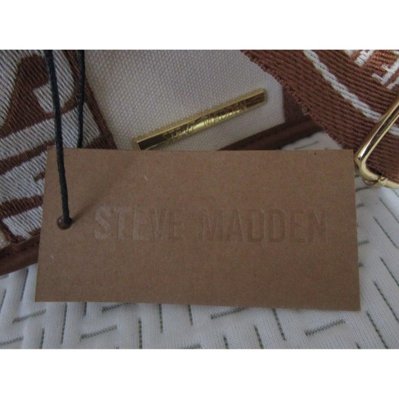 NWT Steve Madden Viral Tik Tok Bag Purse Bwebber Canvas Creme Brown - Picture 6 of 15